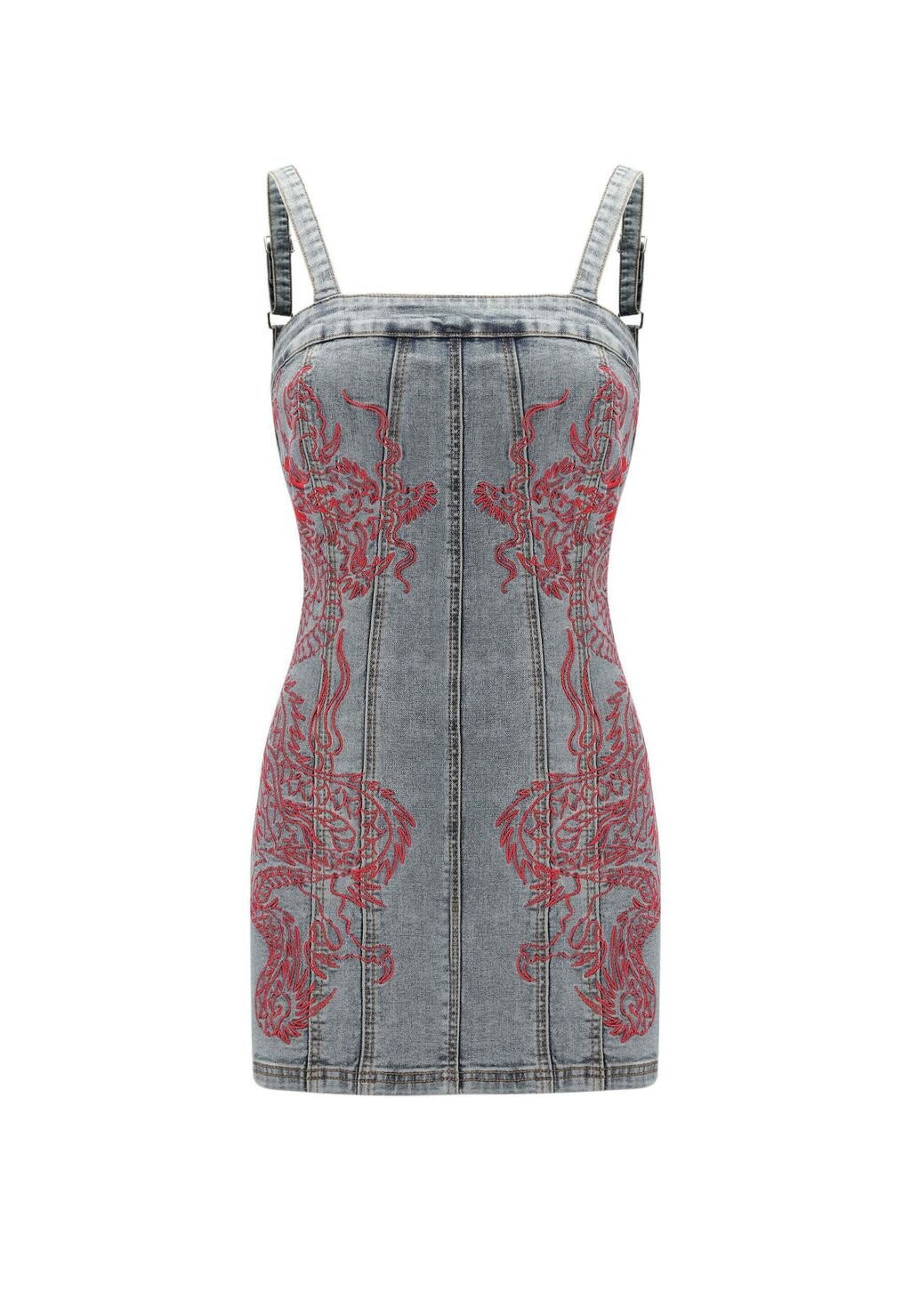 

Платье из денима DRAGON FLAME Ed Hardy, цвет Bleached Denim