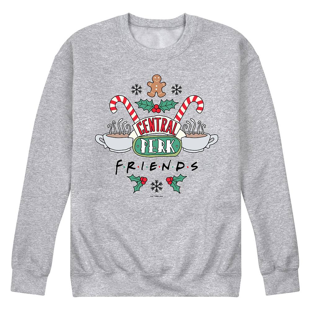 

Мужской флисовый свитшот Friends Holiday Central Perk Licensed Character, цвет Heather Gray