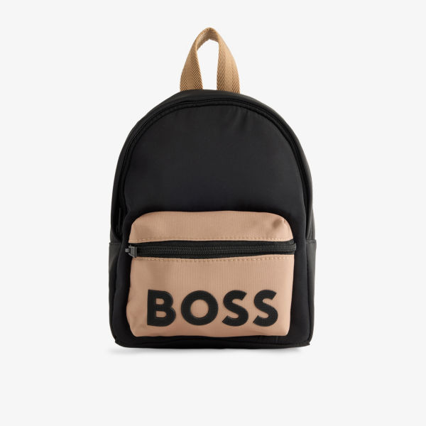 

Детский тканевый рюкзак с логотипом Boss, черный