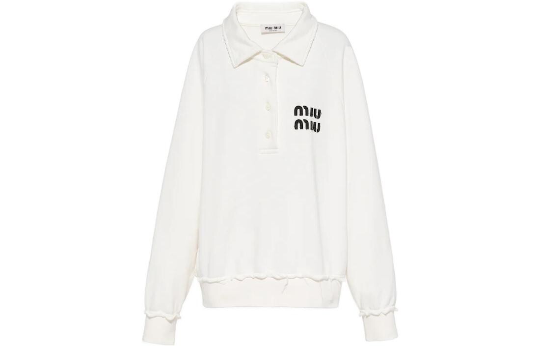 

Рубашка поло женская белая Miu Miu