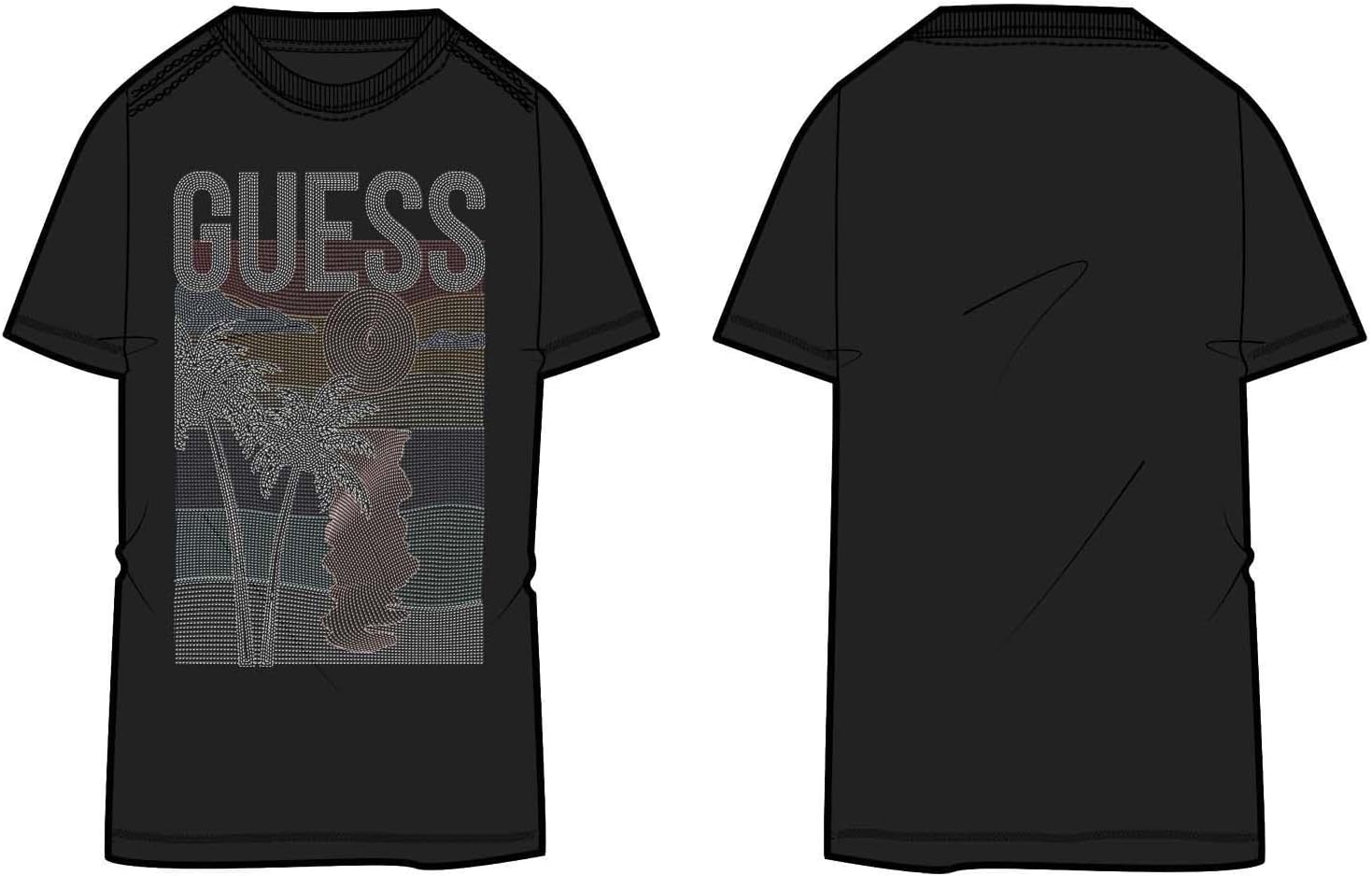 

Футболка Guess Men's SS CN GUESS PALM EMBRO TEE в стиле стритвеар