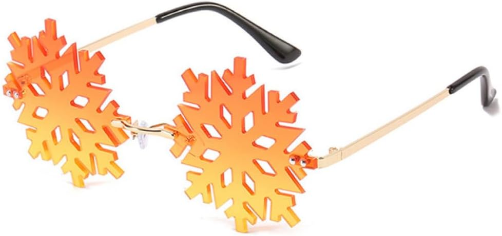 

Модные солнцезащитные очки без оправы для женщин, уникальные цветочные разноцветные зеркальные линзы, женские очки без оправы с полой оправой MTZJH, Gold-orange Yellow