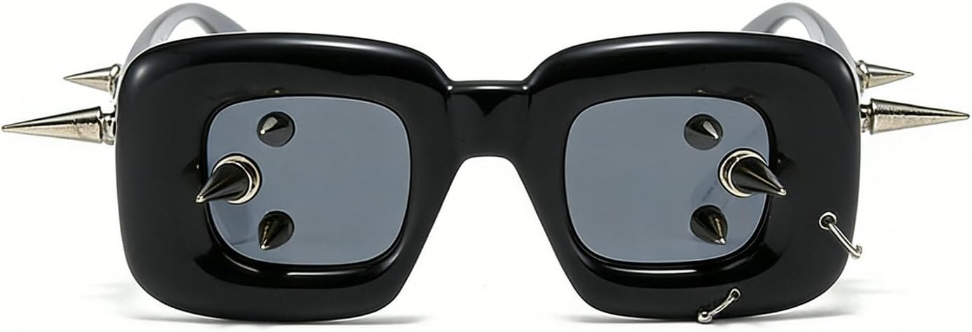 

Мужские солнцезащитные очки Laureles с металлическими заклепками в стиле панк, квадратные очки, стильные рокерские очки «кошачий глаз» в стиле Y2K, женские солнцезащитные очки, C1