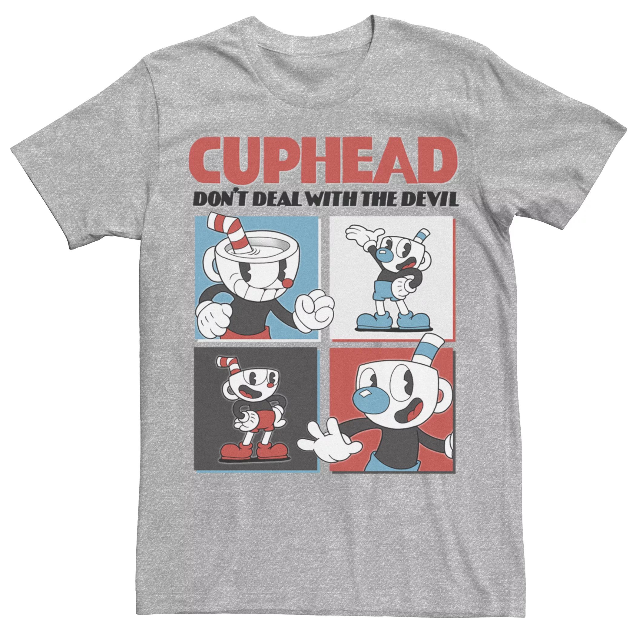 

Мужская футболка с чашкой Cuphead и четырьмя чашками Licensed Character