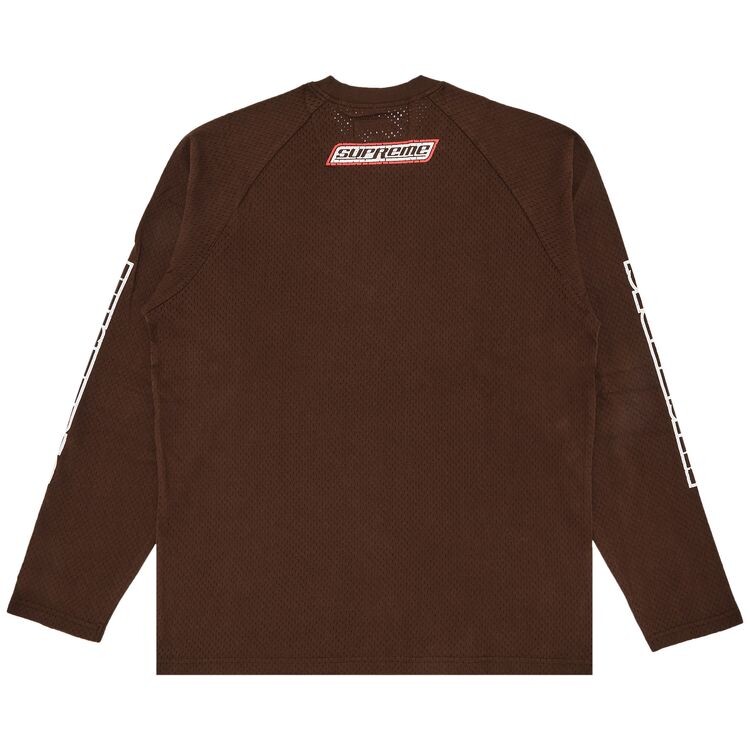 Топ Supreme x HYSTERIC GLAMOUR Mesh Long-Sleeve Top Brown, коричневый — фото 2