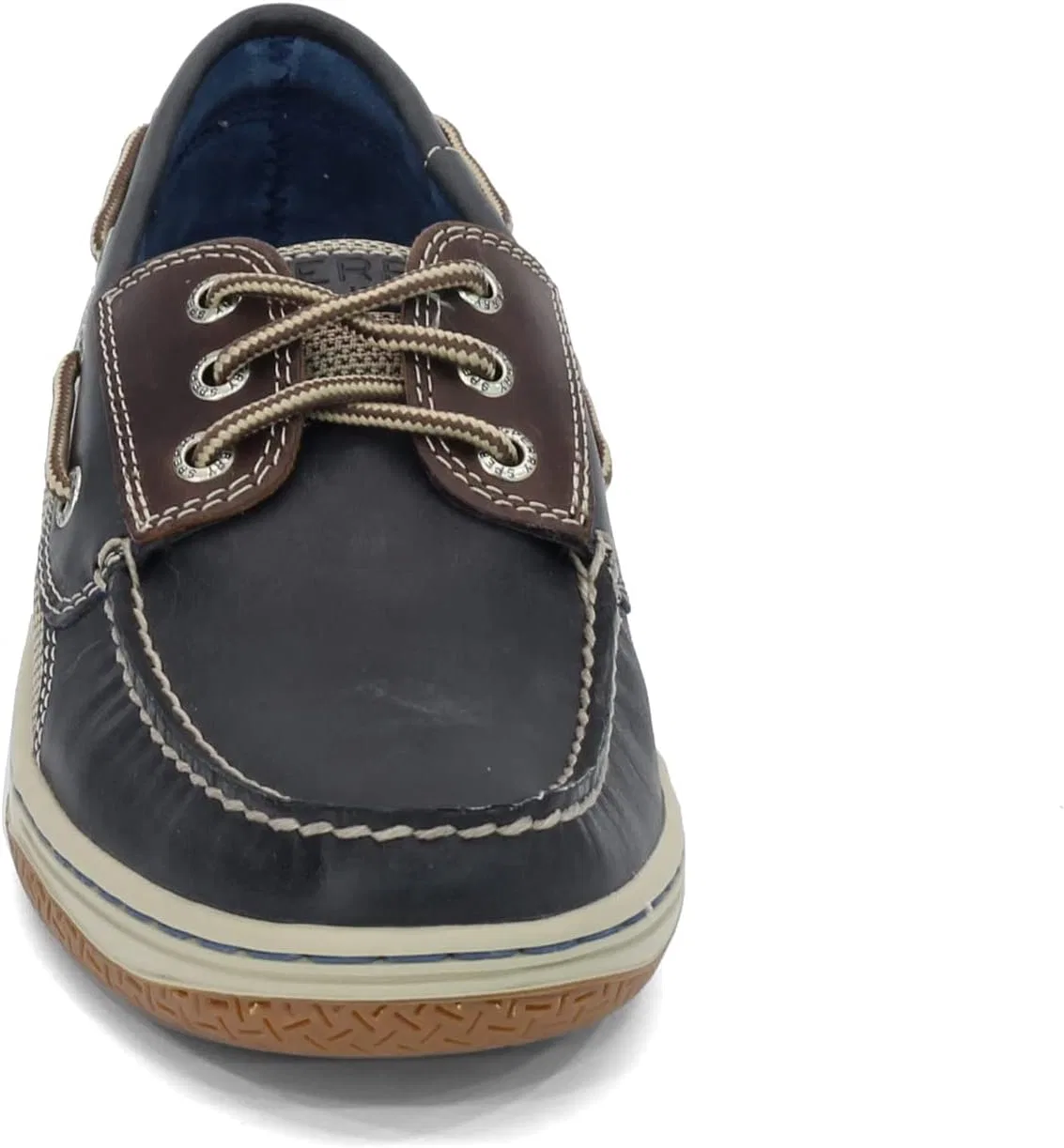 Мокасины с тремя люверсами Sperry, Navy/Brown — фото 4