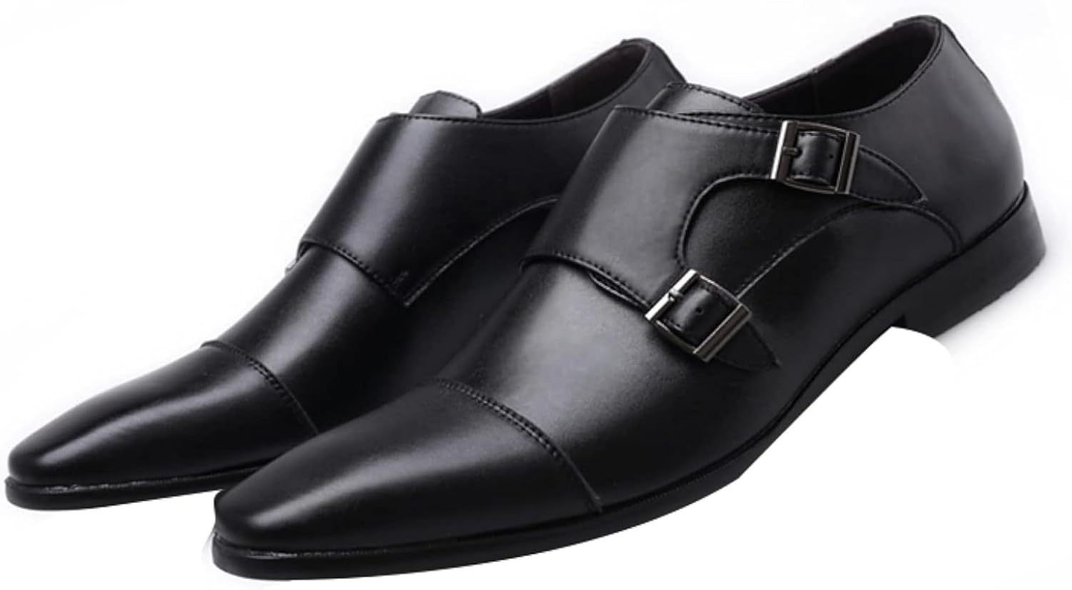 

Мужские классические туфли OXCOWNIU, кожаные свадебные туфли с двойными ремнями, кожаные повседневные офисные туфли, оксфорды, черный