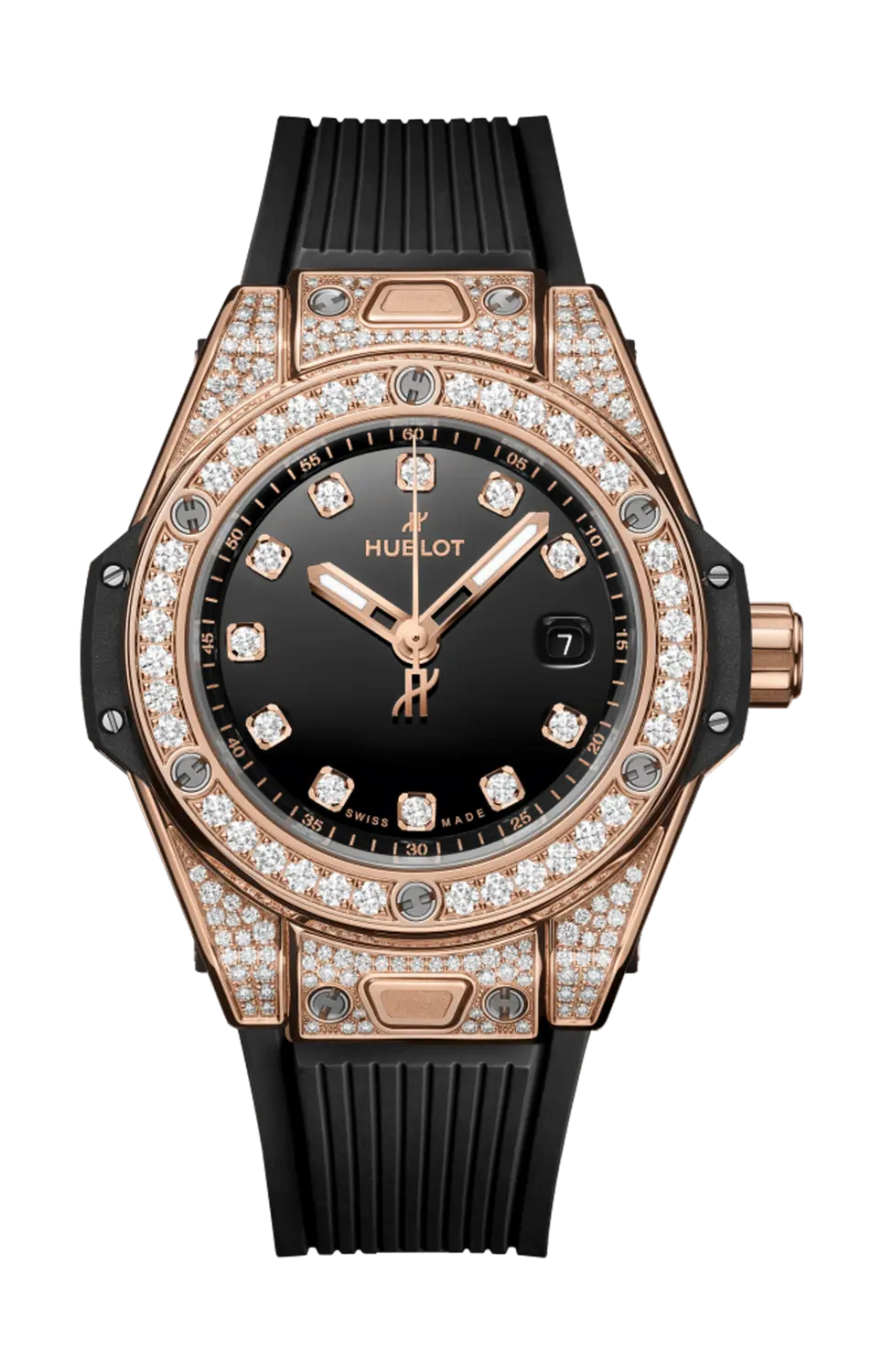 

Часы Hublot Big Bang one click king gold pavè 33 мм