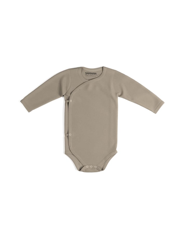 

Sämann Детский боди-шарф из 100% органического хлопка, с длинными рукавами, без ребристой вязки, цвет Simply Taupe