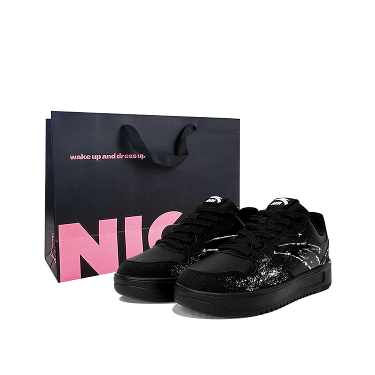 

Anta Классические низкие скейтбордистские кроссовки с противоскользящей амортизацией, мужские, белый и черный