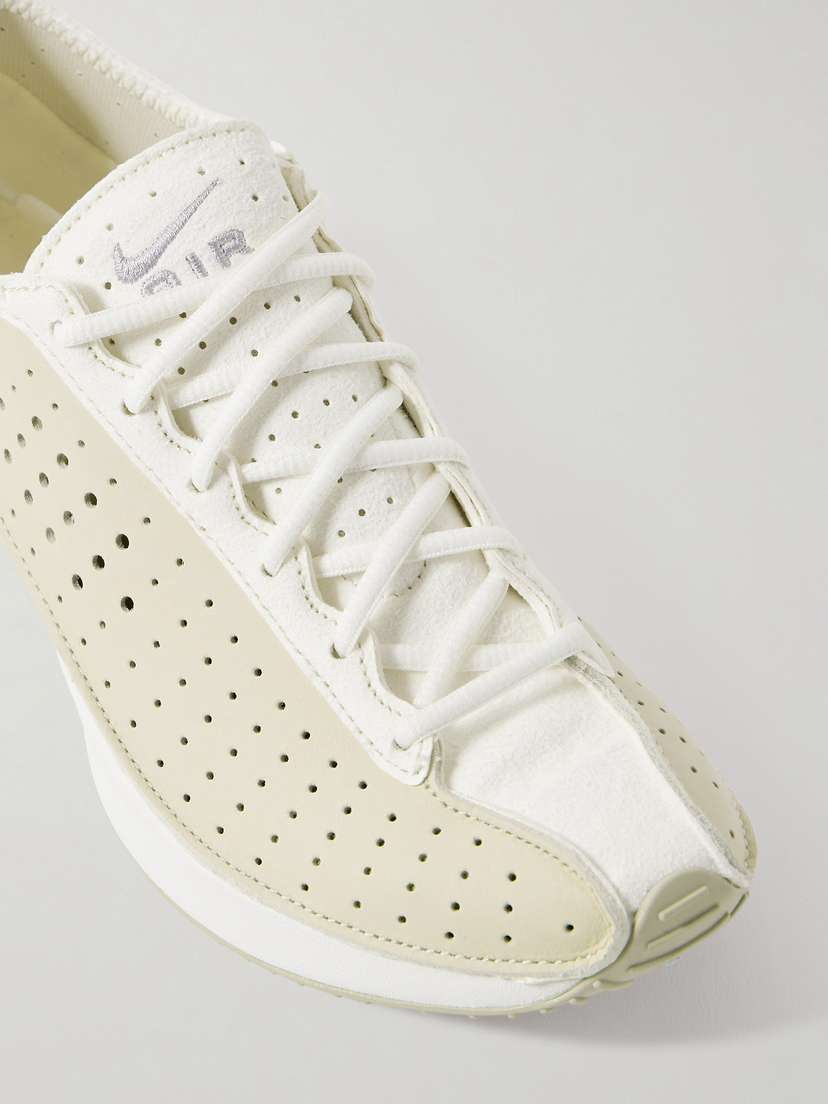 Кроссовки Air superfly из перфорированной кожи и замши Nike, желтый — фото 4