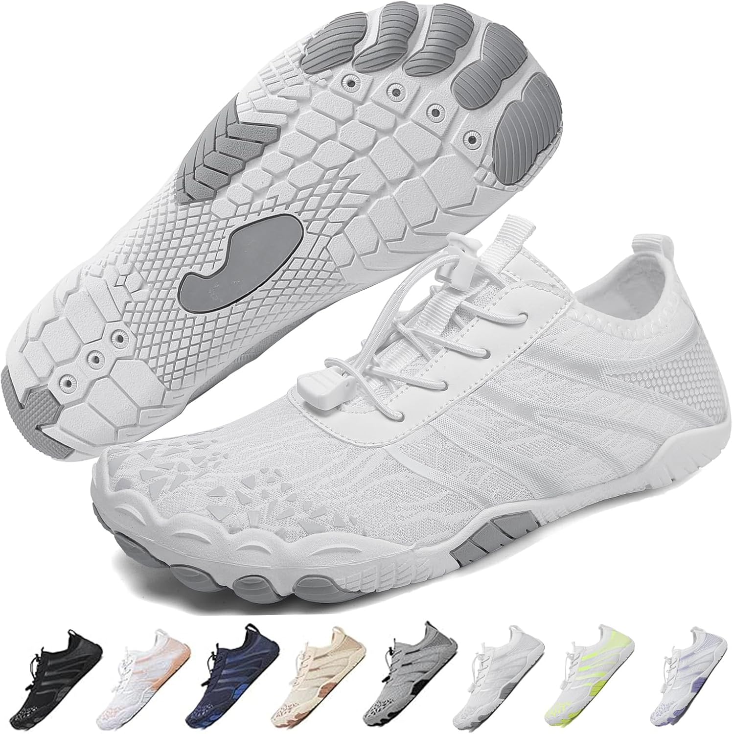 

Кроссовки для ходьбы для женщин и мужчин Feedmoo, белый/серый