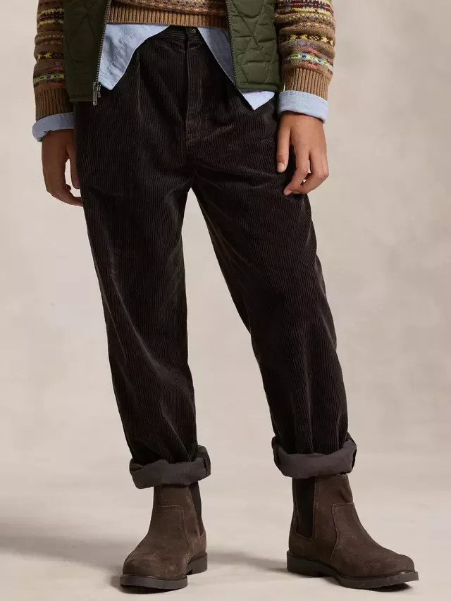 Детские вельветовые брюки-чинос Polo, коричневые Ralph Lauren — фото 2