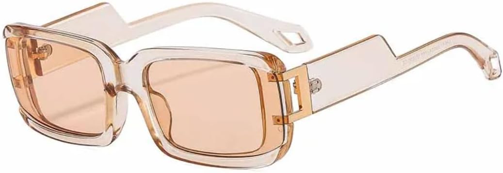 

Ретро-солнцезащитные очки в маленькой квадратной оправе для женщин и мужчин, модные, для активного отдыха и путешествий, с защитой от УФ-излучения UV400 TVTBBVV, Champagne Champagne