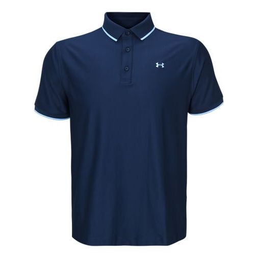 

Рубашка поло playoff pique polo shirt 'college navy' Under Armour, синий