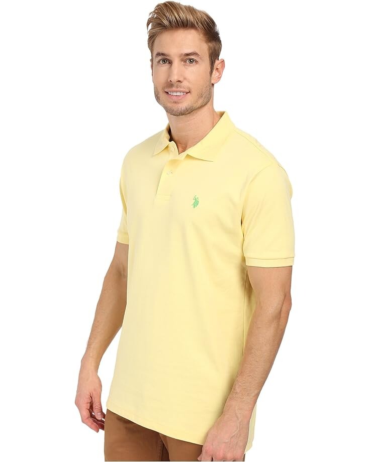 

Поло U.S. POLO ASSN. Solid Interlock Polo, цвет Lemon Frost