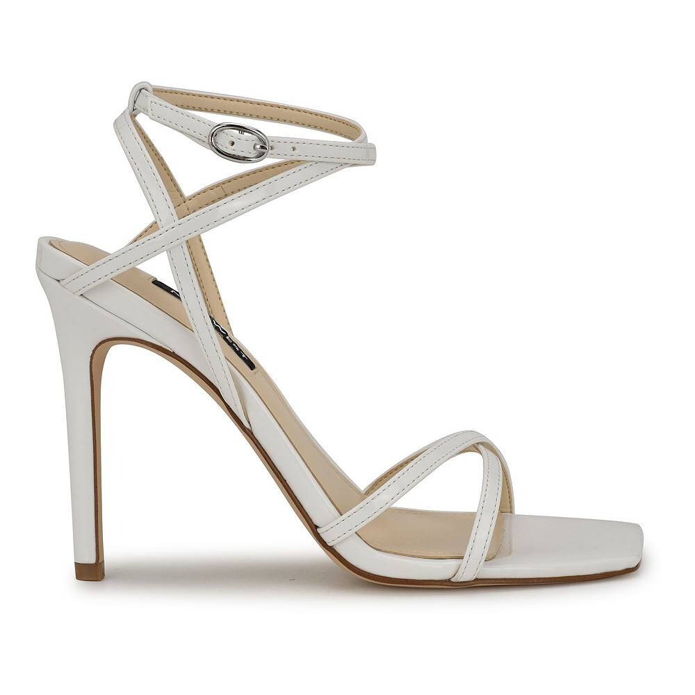 Женские босоножки на высоком каблуке Nine West Tidle, цвет Light Natural Patent — фото 2