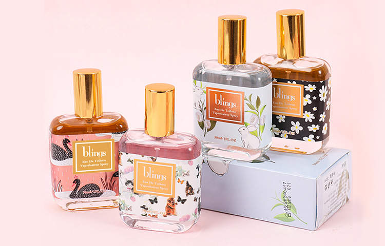 Набор парфюмерной воды Blings Darjeeling tea + Black duck slices + Blue wind chimes + Baby daisies, 30 мл*4 — фото 2