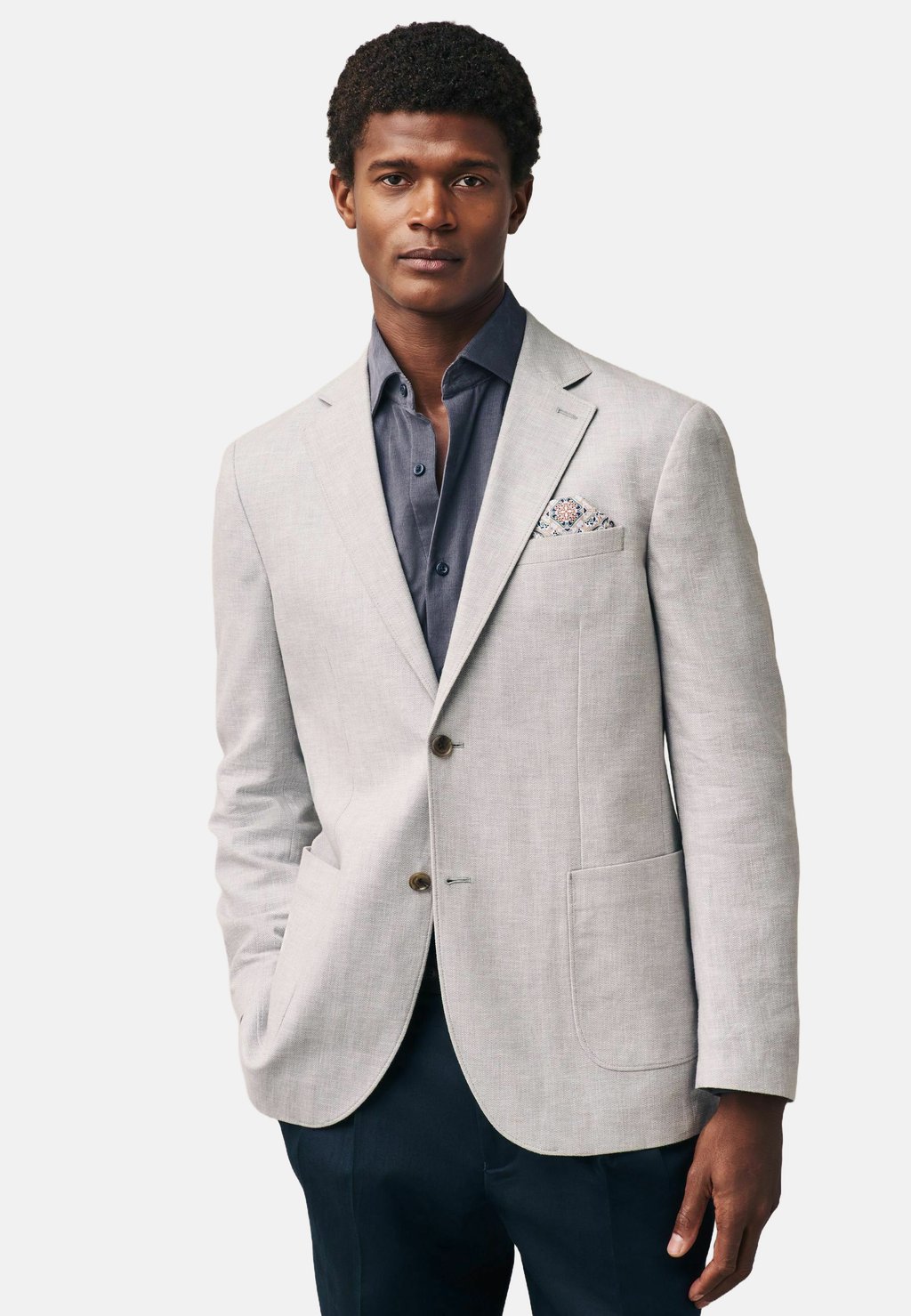 

Пиджак-блейзер REGULAR FIT - TEXTURED Next, серый