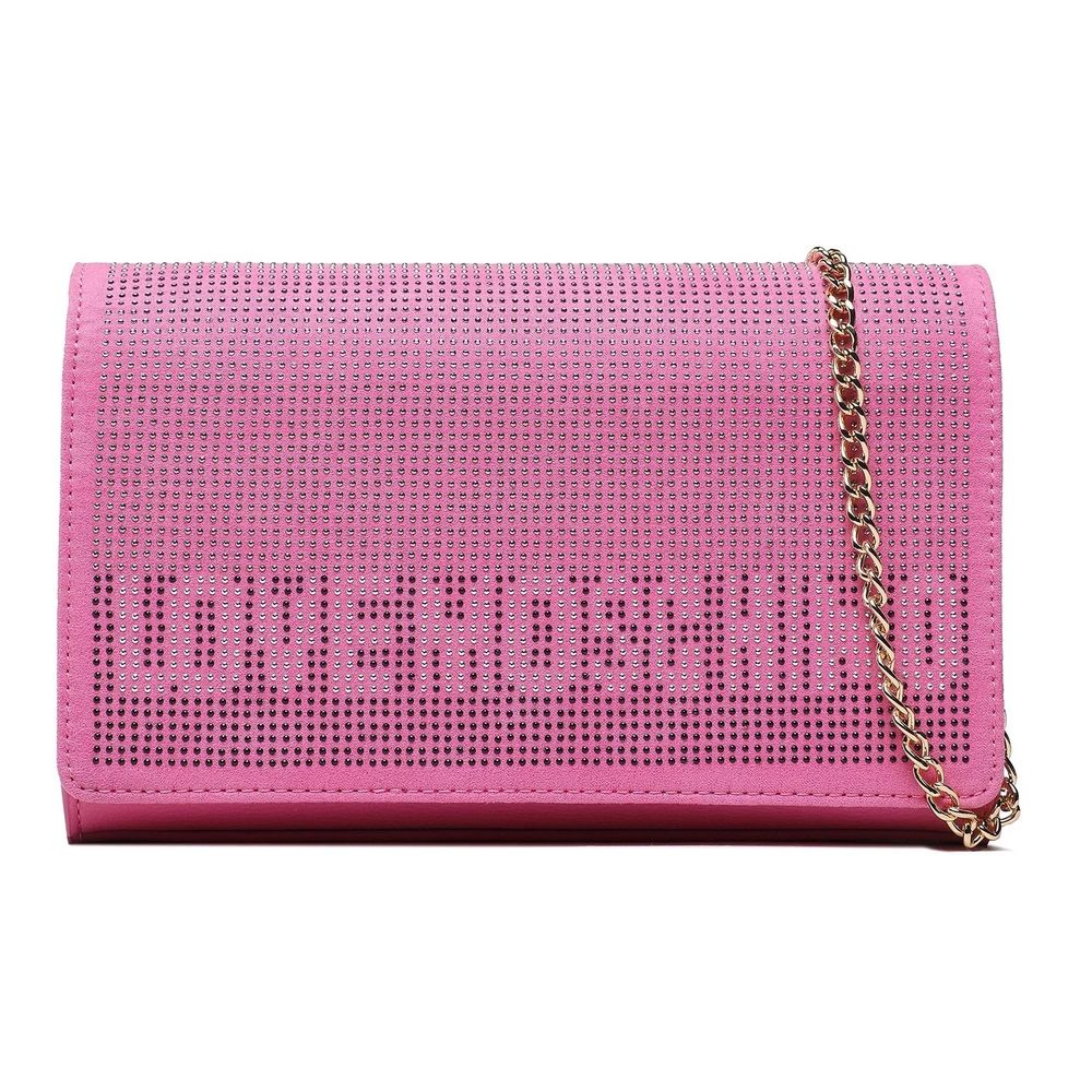 

Шикарная розовая сумка через плечо, украшенная стразами LOVE MOSCHINO