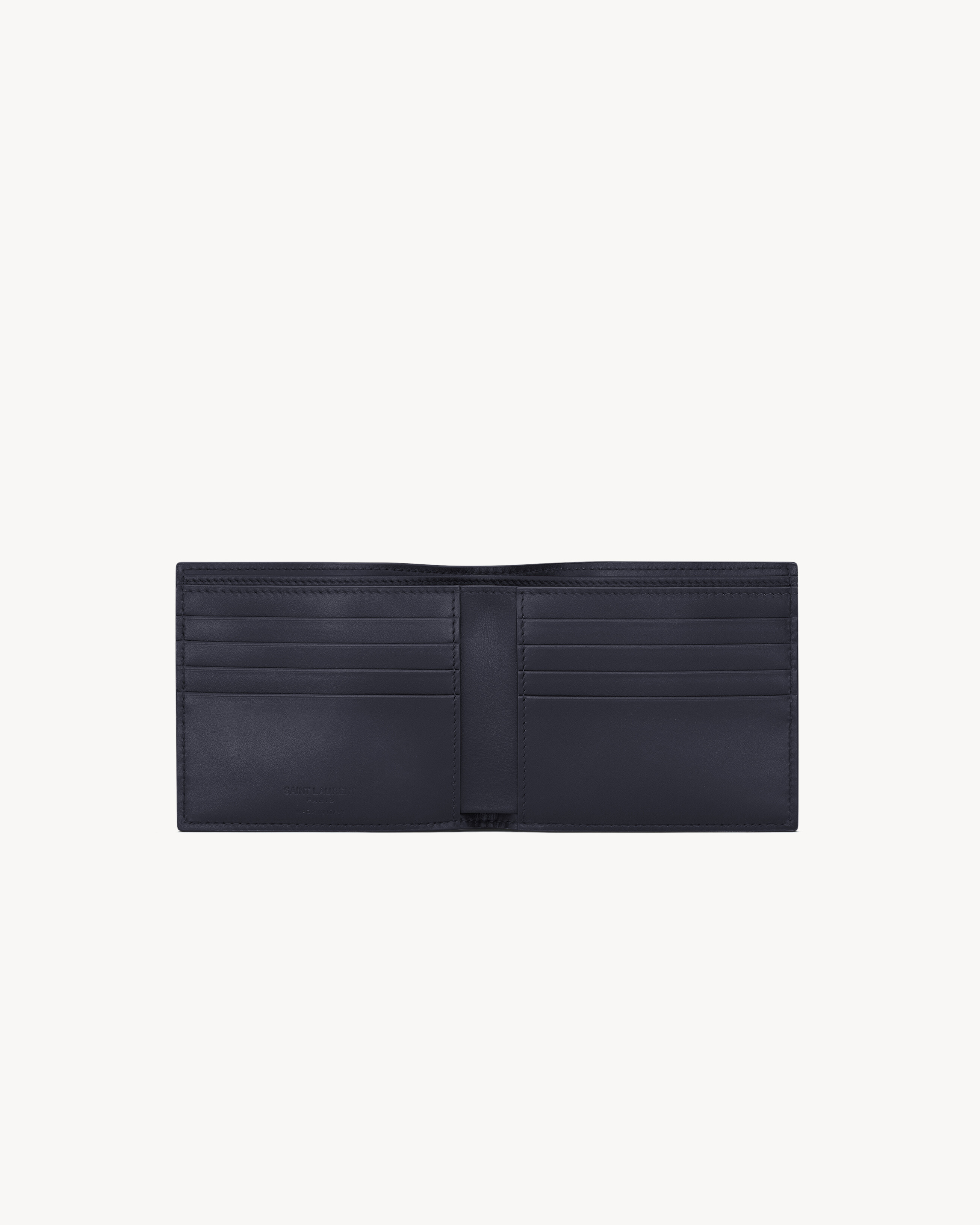 Кошелек SAINT LAURENT PARIS East/West из гладкой кожи, синий — фото 4