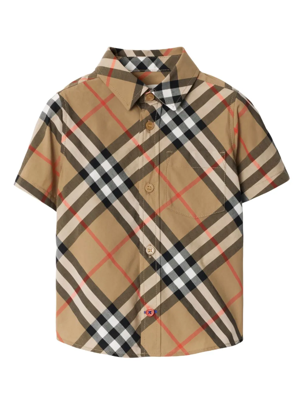 

Рубашка в клетку BURBERRY KIDS, нейтральный