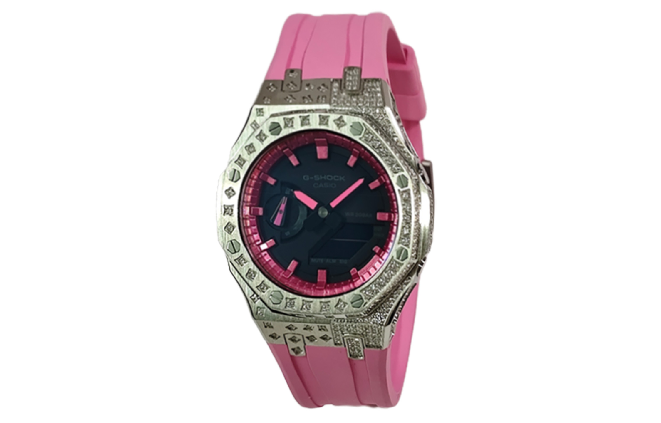 

CASIO Серия Retrofit GA2100 кварцевый механизм ремешок из фторэластомера часы мужские часы черный циферблат