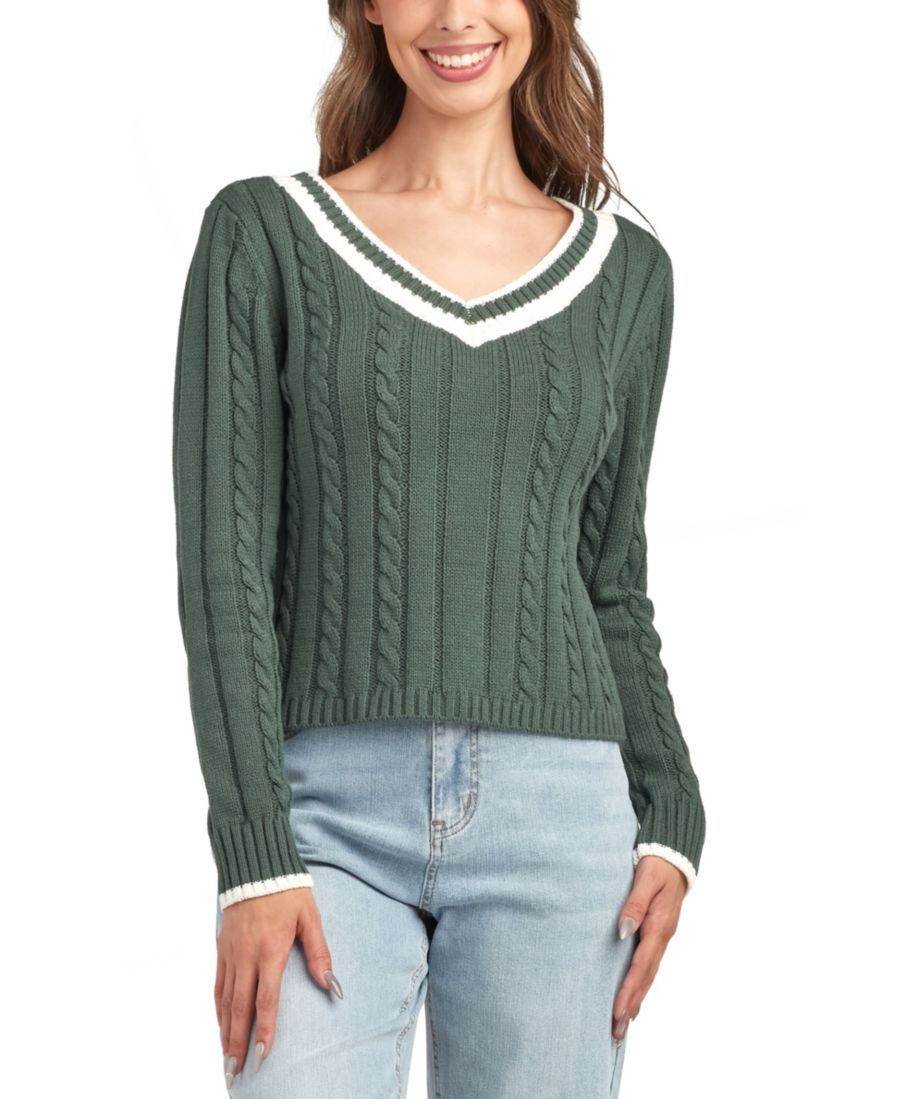 

Детский свитер с V-образным вырезом и длинными рукавами BCX, Evergreen