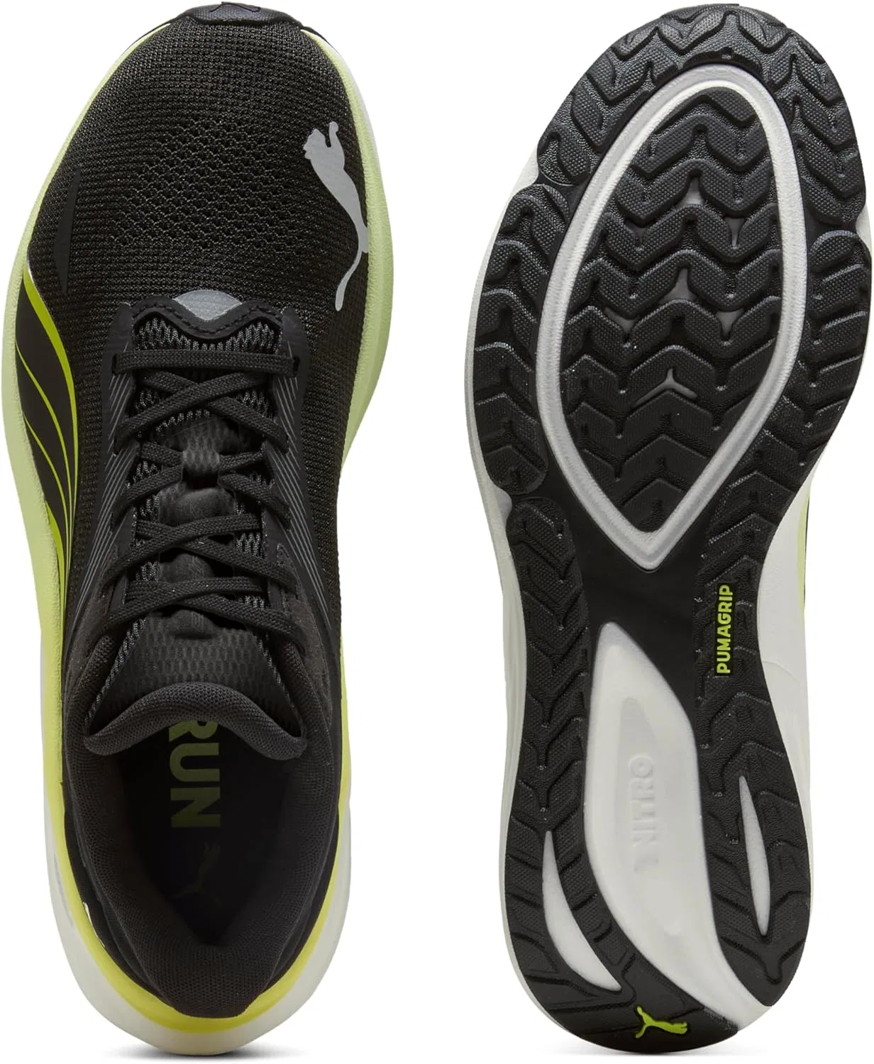 Мужские кроссовки Puma Electrify Nitro 4 для бега по улицам, Puma Black Apple Spritz Lux Lime — фото 4