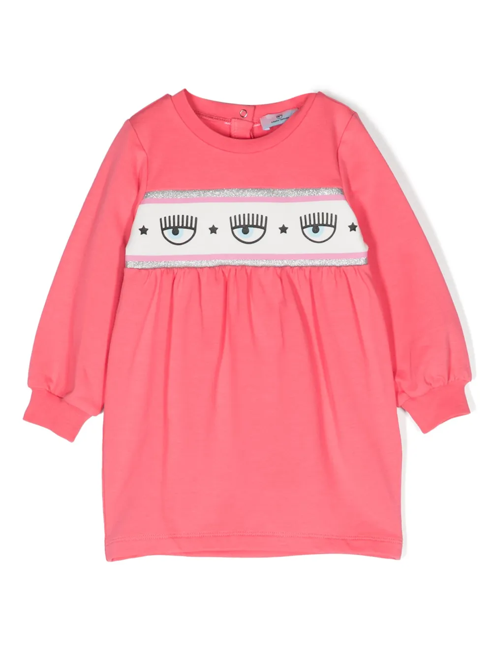 

Платье с декором Eyelike Chiara Ferragni Kids, розовый