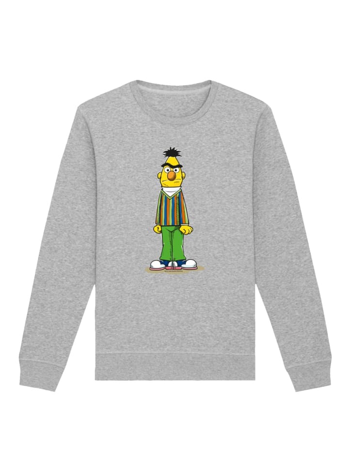 

Толстовка F4NT4STIC Sweatshirt Sesamstraße Bert Angrie, пятнистый серый