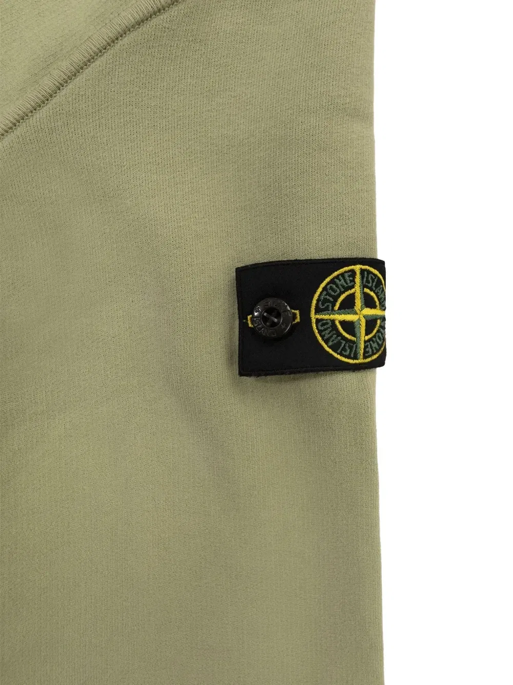 Худи на молнии Stone Island Junior, зеленый — фото 3