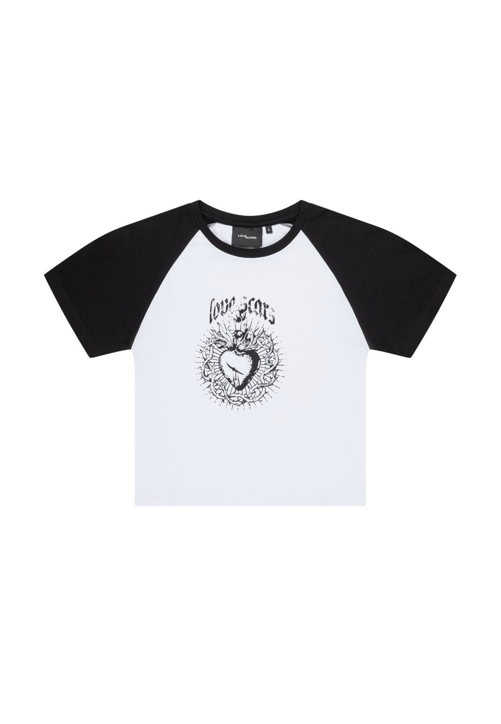 

Футболка с принтом VINTAGE HEART BABY TEE UNISEX Love Scars, белый