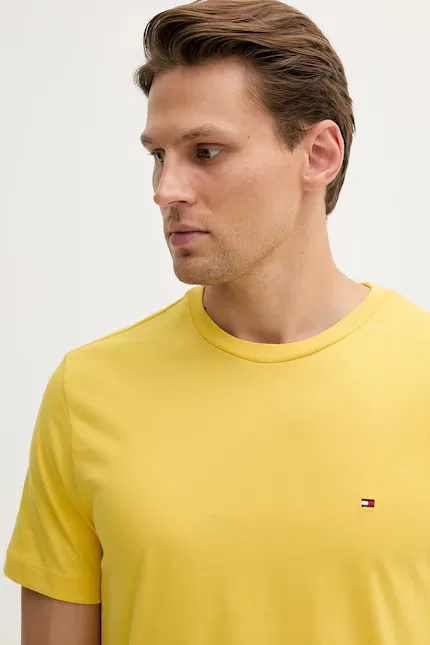 Футболка хлопковая męski bawełniany Tommy Hilfiger, желтый — фото 3