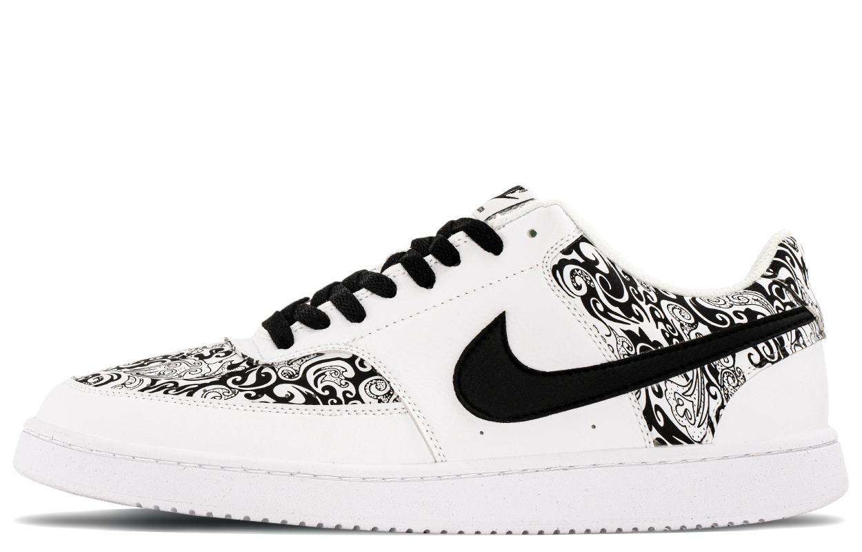 

Nike Кроссовки Court Vision 1 CV1 Shock Absorbers Low Top для скейтборда, мужские, черно-белые