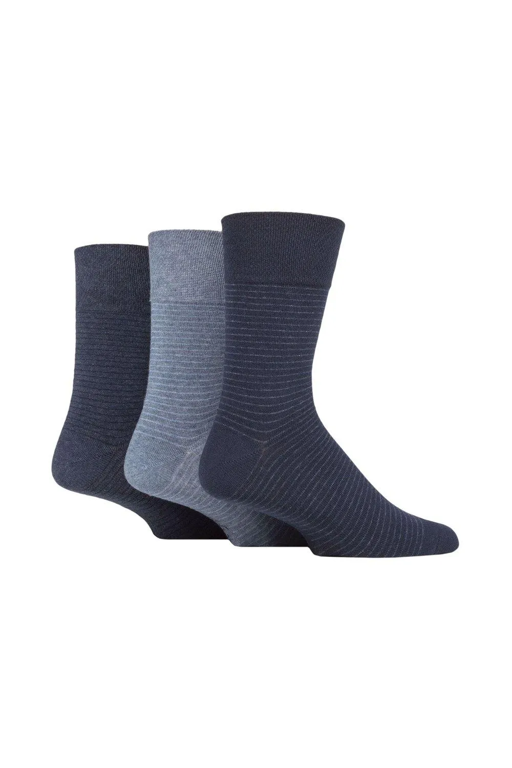 

3 пары носков с узором Argyle и в полоску SOCKSHOP Gentle Grip, синий