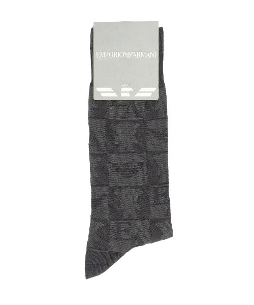 Носки Emporio Armani с комикс-медведем и логотипом, пара, угольный