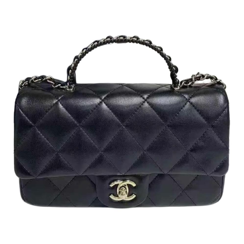 

CHANEL Кожаная сумка через плечо, кроссбоди, женская черная