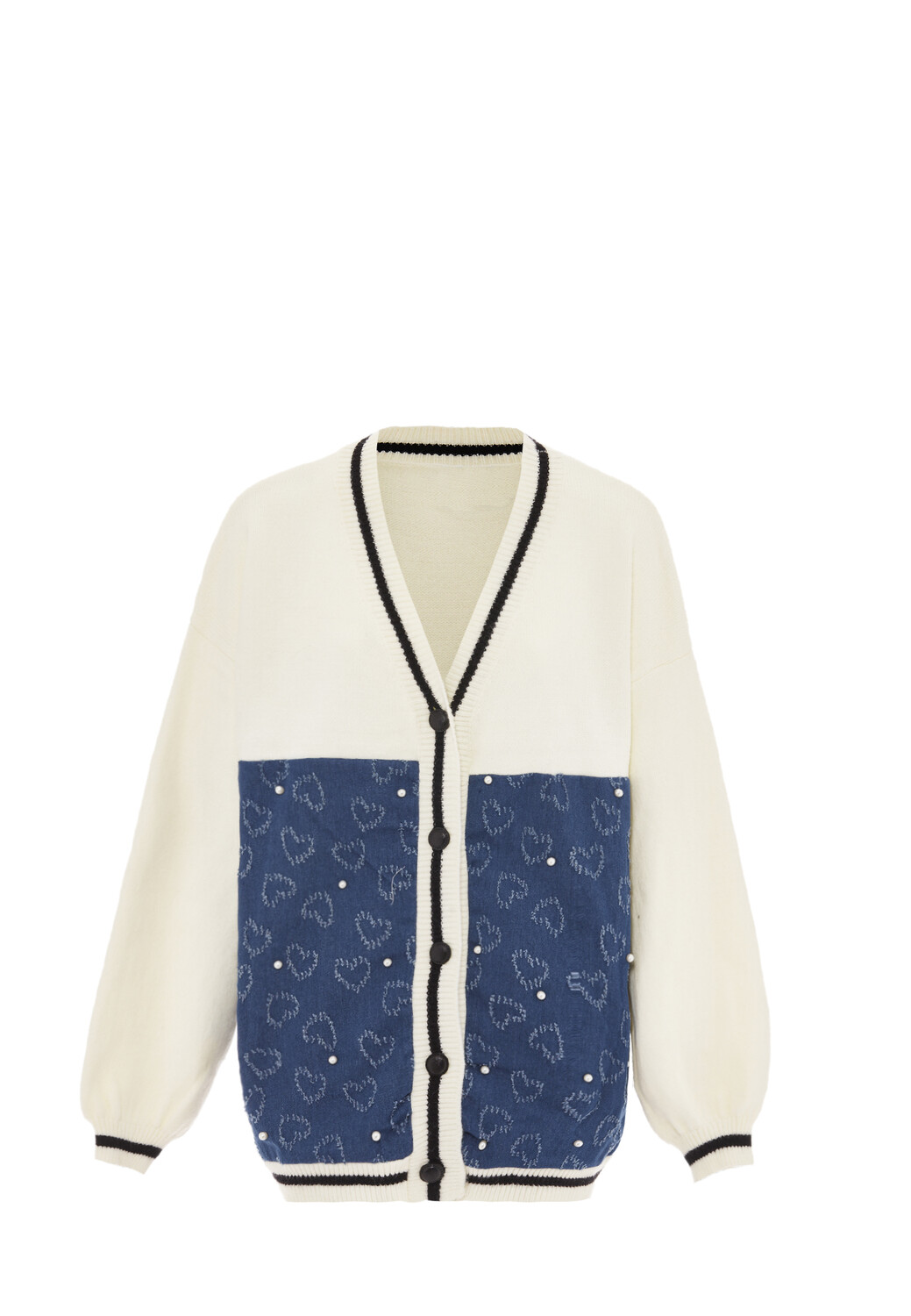 

Толстовка SANIKA Strickjacke, кремовый черный