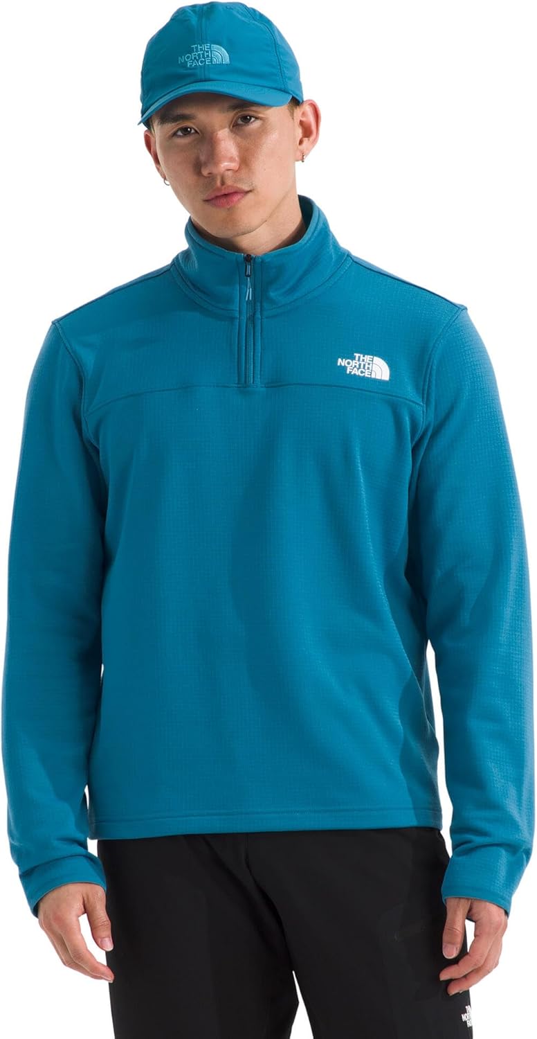 

The North Face мужская флисовая куртка Cedar Trail Grid с молнией на четверть | Теплая верхняя одежда с прочными усиленными окантовками, Smoked Pearl