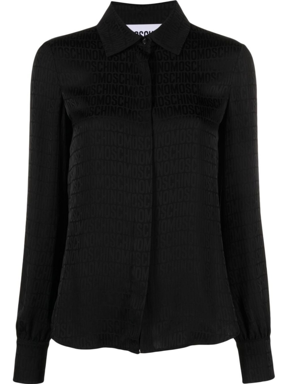 

Moschino рубашка с монограммой, черный