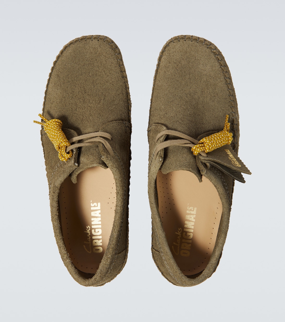 Замшевые кроссовки Weaver Clarks Originals, Pale Khaki Suede — фото 4