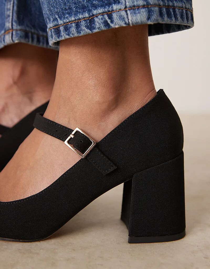 Туфли Selene Mary Jane на каблуке средней высоты ASOS DESIGN черного цвета — фото 3