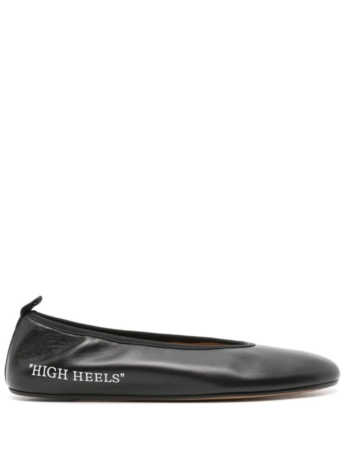 Off-White балетки High Heel, черный