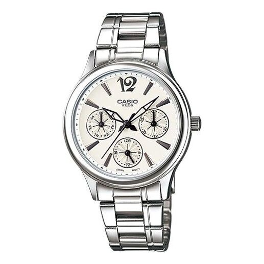 

Часы CASIO Waterproof Stainless Steel Strap White Analog, белый