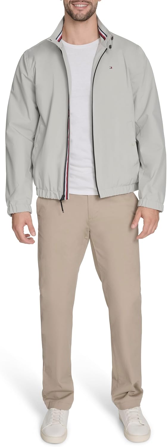 Мужская куртка Tommy Hilfiger с воротником-стойкой, Oyster — фото 2