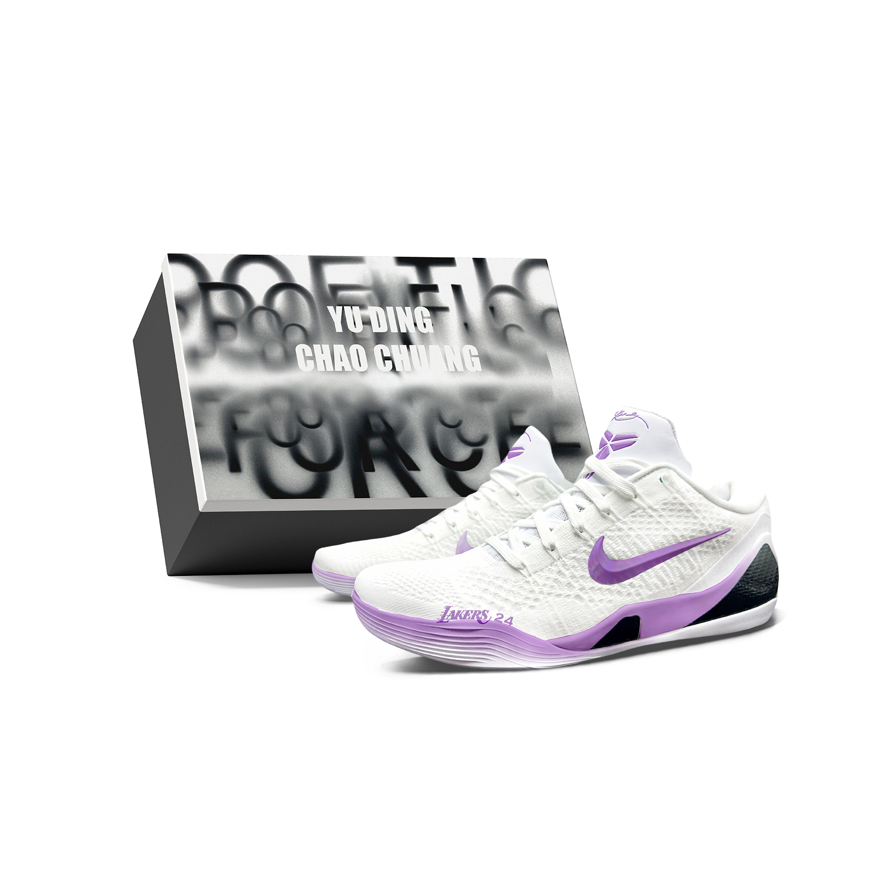 

Баскетбольные кроссовки Kobe 9 Basketball Shoes Unisex Low-Top White/Purple Nike