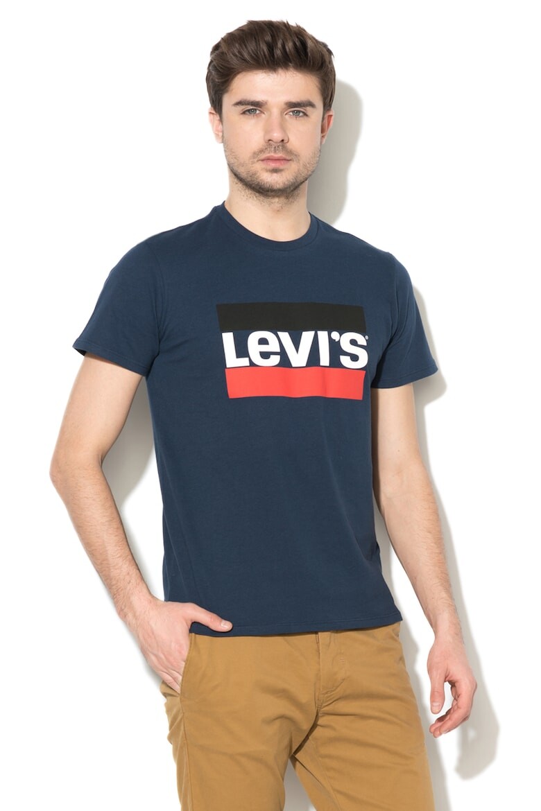 

Футболка с логотипом и овальным вырезом Levi'S, синий