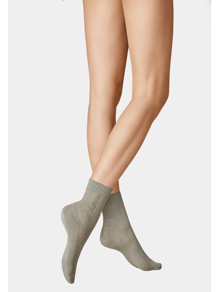 

Носки смешанной структуры, модные, светло-серого цвета Kunert