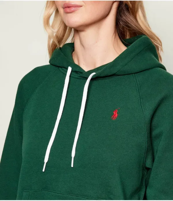 Толстовка loose fit Polo Ralph Lauren, бутылочно-зеленый — фото 4